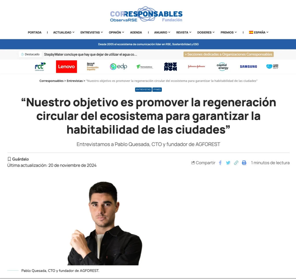 “Our goal is to promote the circular regeneration of the ecosystem to ensure the livability of cities” – Corresponsables