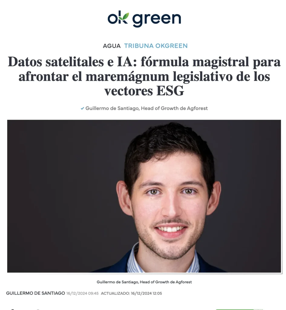 Satellite data and AI: master formula to tackle the legislative welter of ESG vectors – okdiario